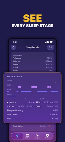 Moonrise: Sleep Debt Tracker iPhone screenshot