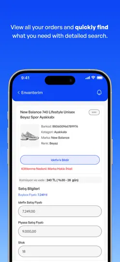 Idefix Satıcı Paneli iPhone Ekran Görüntüsü 6