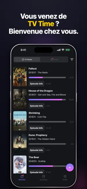 Hobi : Traqueur de séries TV iPhone screenshot 1