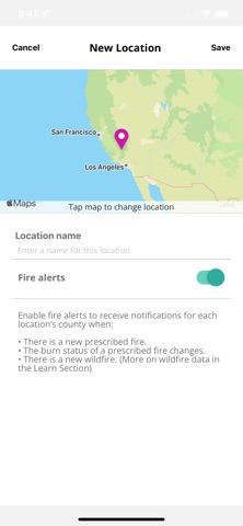 California Smoke Spotter iPhone screenshot