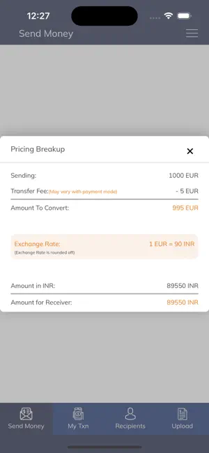 Money2India (Europe) screenshot 4