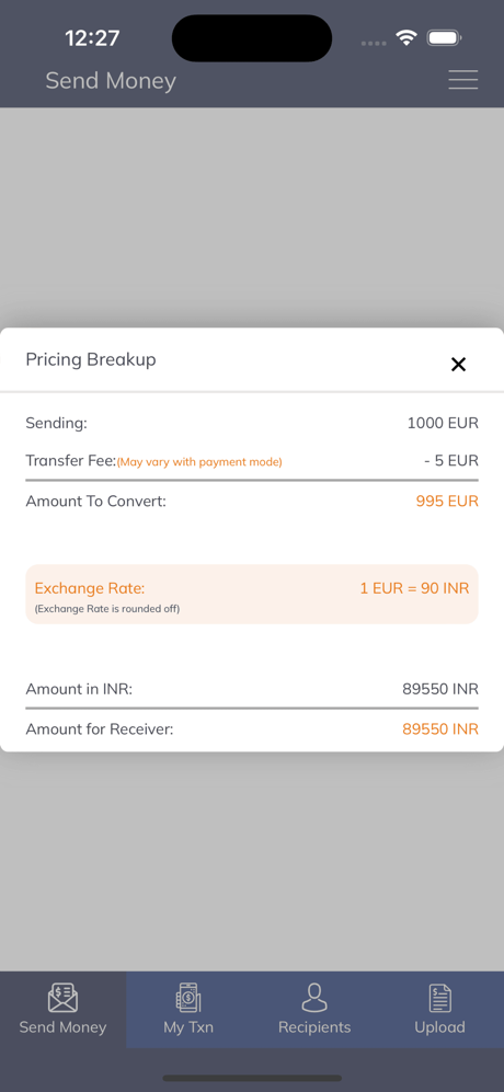 Money2India (Europe) screenshot 4
