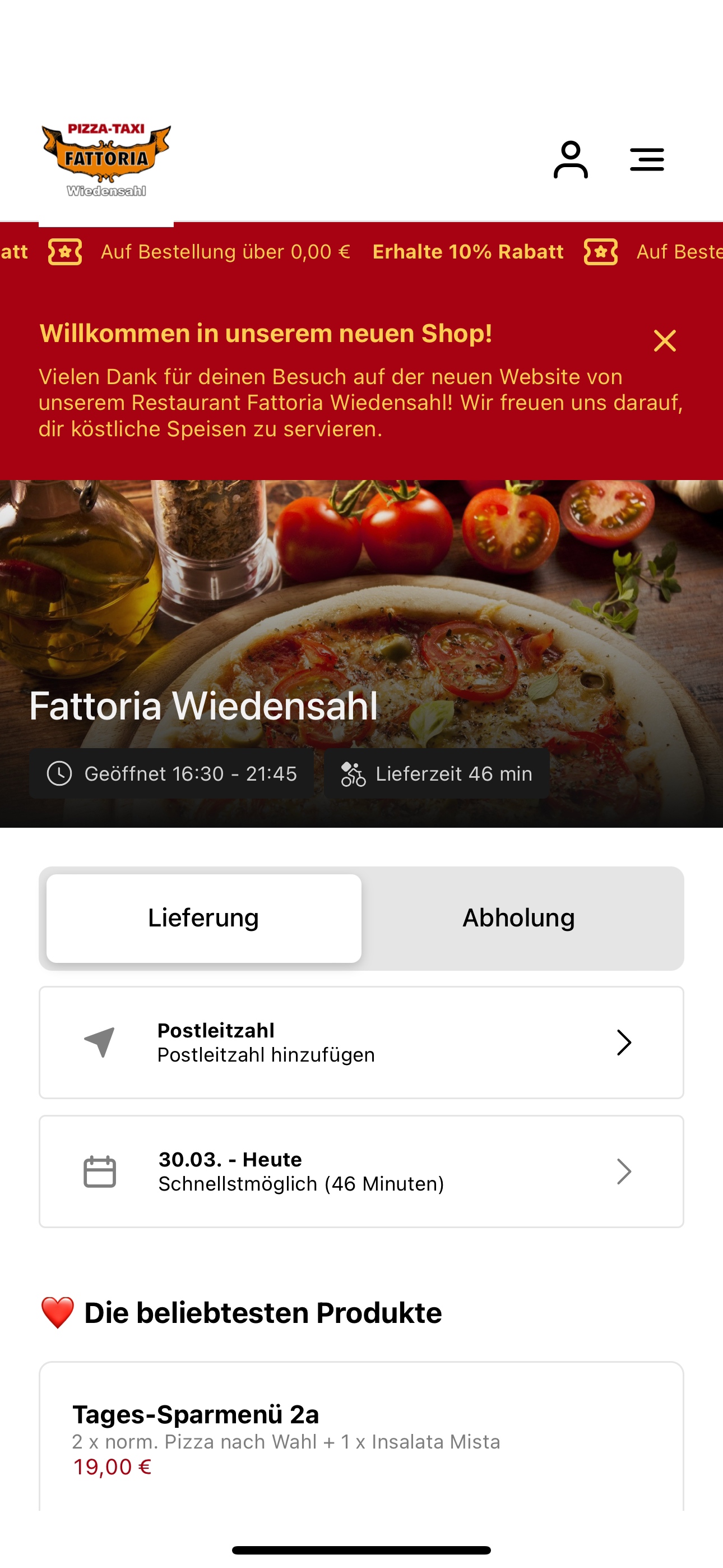 Fattoria Wiedensahl Pizza-Taxi