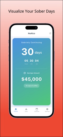 NoAlco - Sobriety Tracker Screenshot 1 of 3