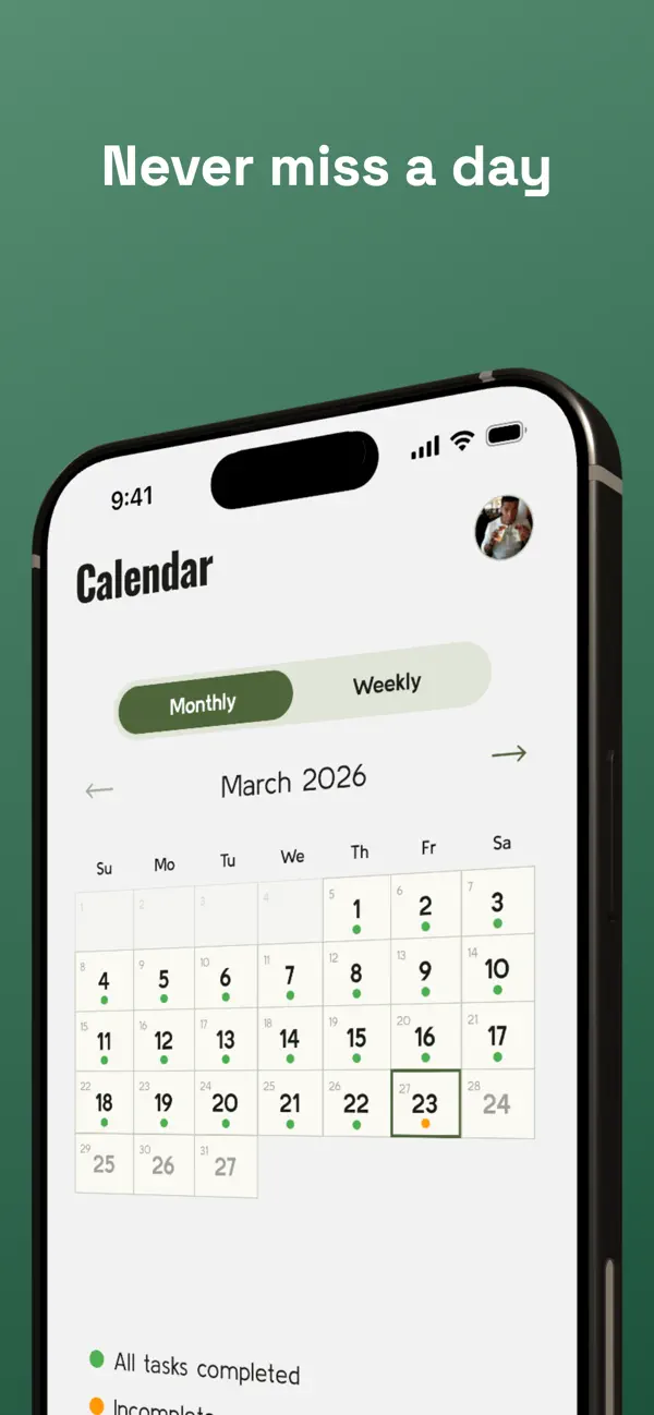 Screenshot #2 pour Day75: Hard Challenge Tracker