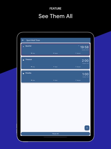 Sport Multi Timer iPad screenshot
