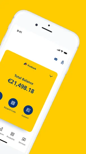 Screenshot von Postbank auf dem iPhone 2