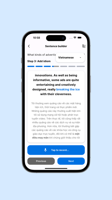 IELTS Speaking - ZIELTS Screenshot
