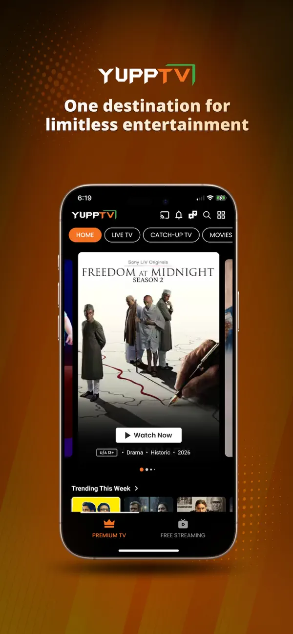 Screenshot #1 pour YuppTV - Live TV & Movies