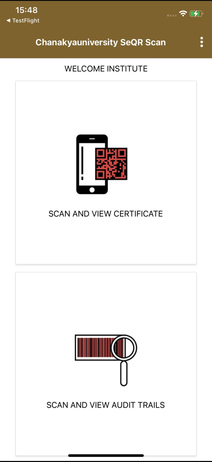 Chanakya University SeQR Scan