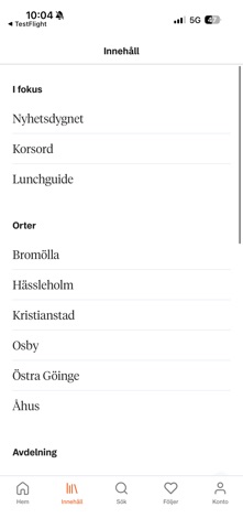 Kristianstadsbladet Nyhetsapp screenshot