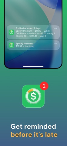 Bill Organizer, Tracker: Billo Screenshot 6 of 7