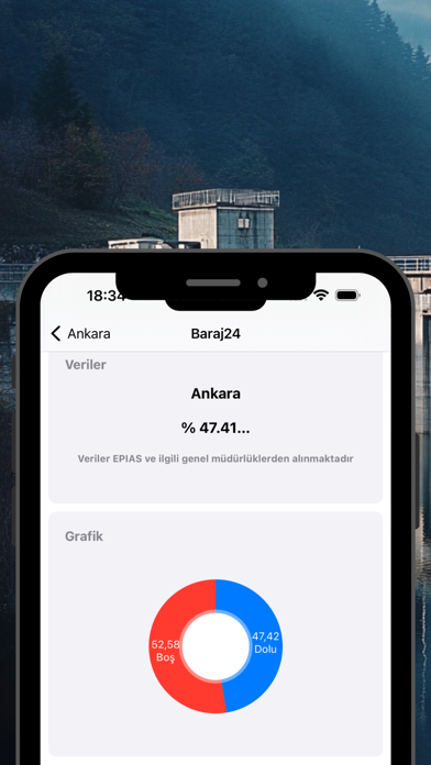Barajların Doluluk Oranları Screenshot