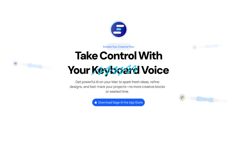 Sage AI - Never Type Again app screenshot