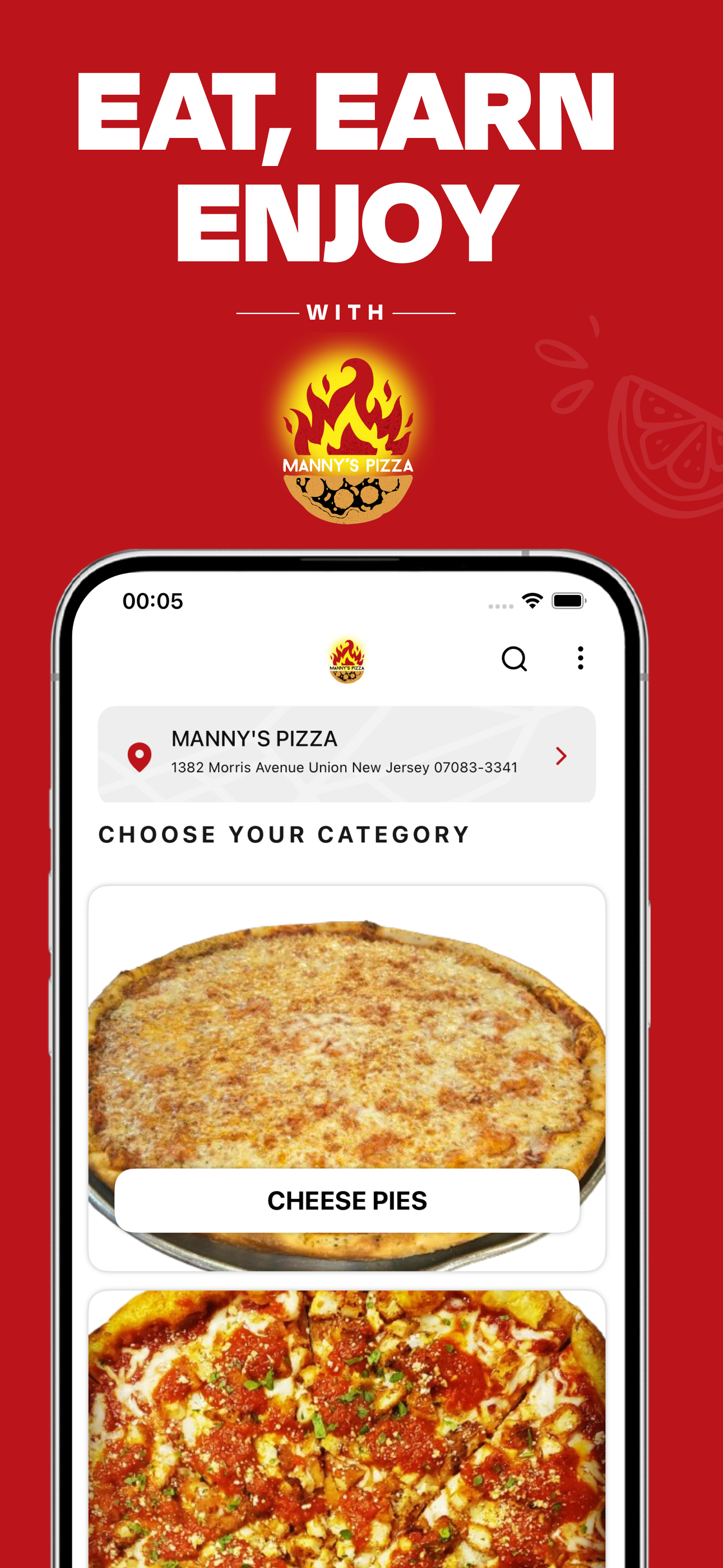 Manny's Pizza Ordering