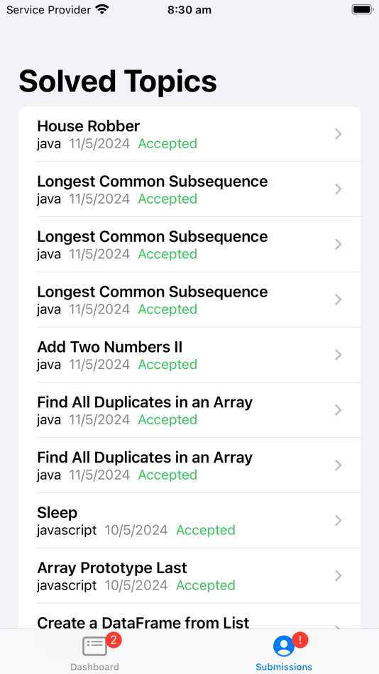 #4. Leetcode Profile Visaulisation (iOS) 由: Bowen Chang pty ltd