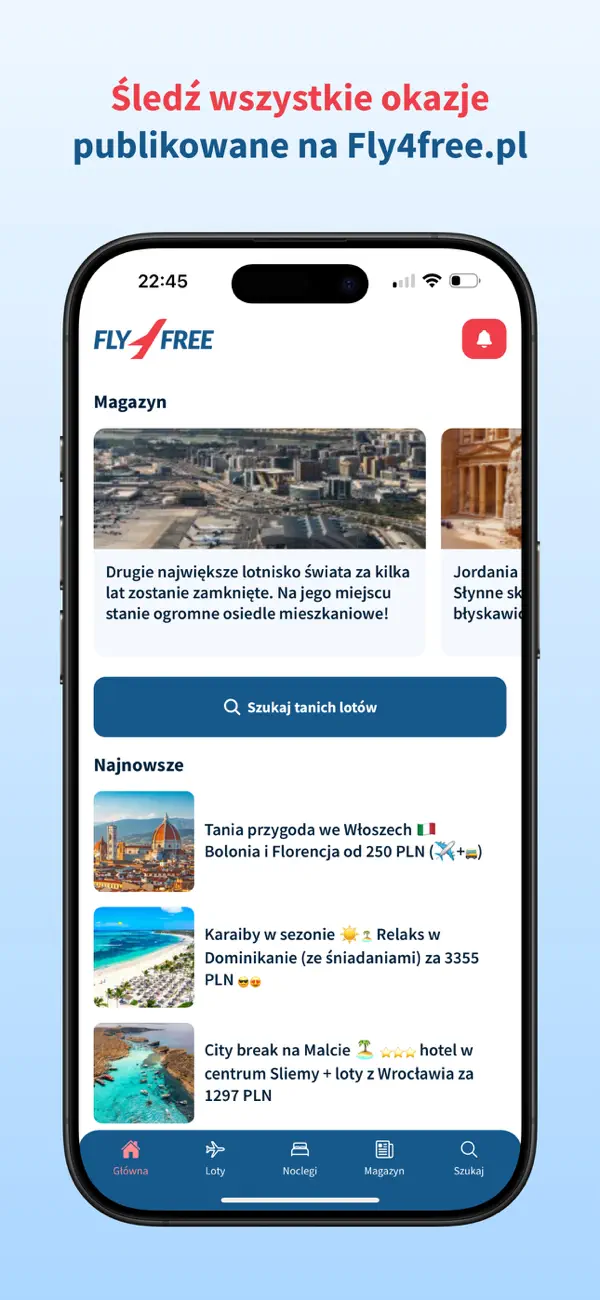 Screenshot #1 pour Fly4free.pl - tanie loty