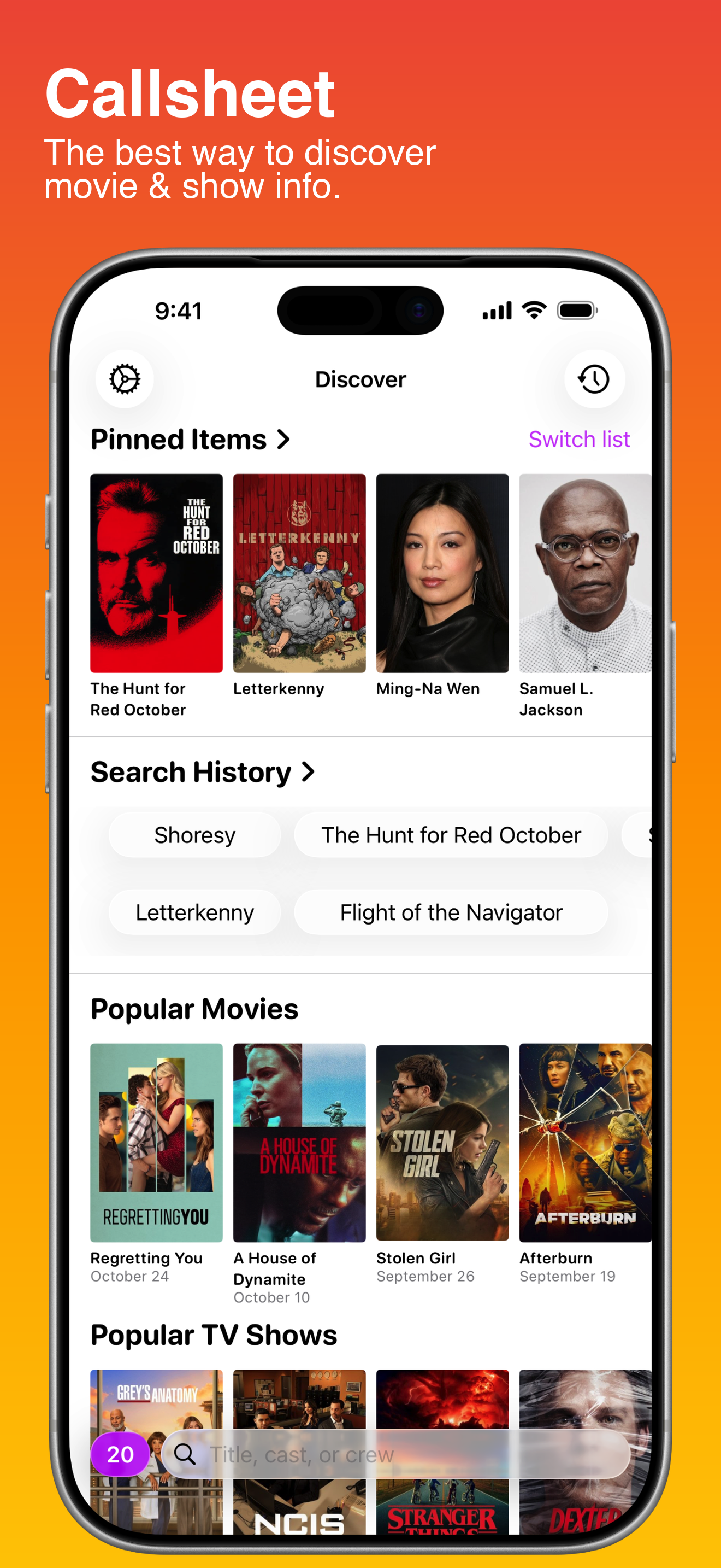 Callsheet: Find Cast & Crew