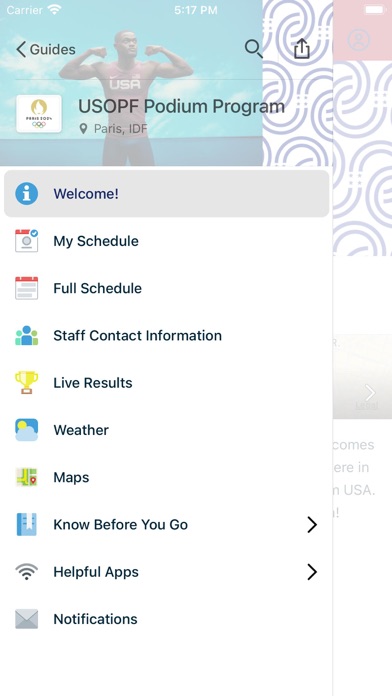 USOPF Games Hospitality Screenshot