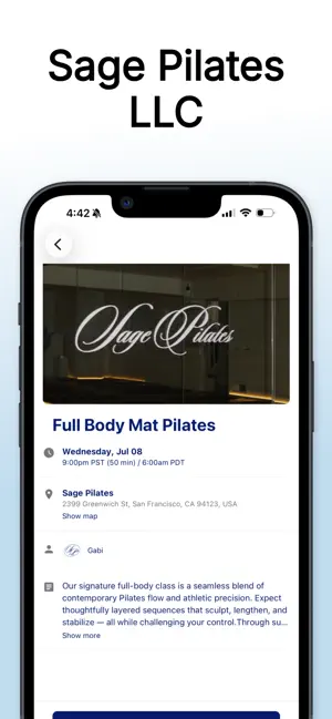 Sage Pilates LLC screenshot 4