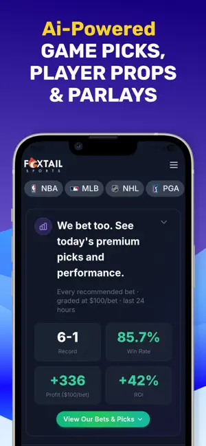 Foxtail Sports: Picks & Props screenshot 1