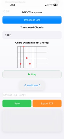 EGK CTransposer screenshot