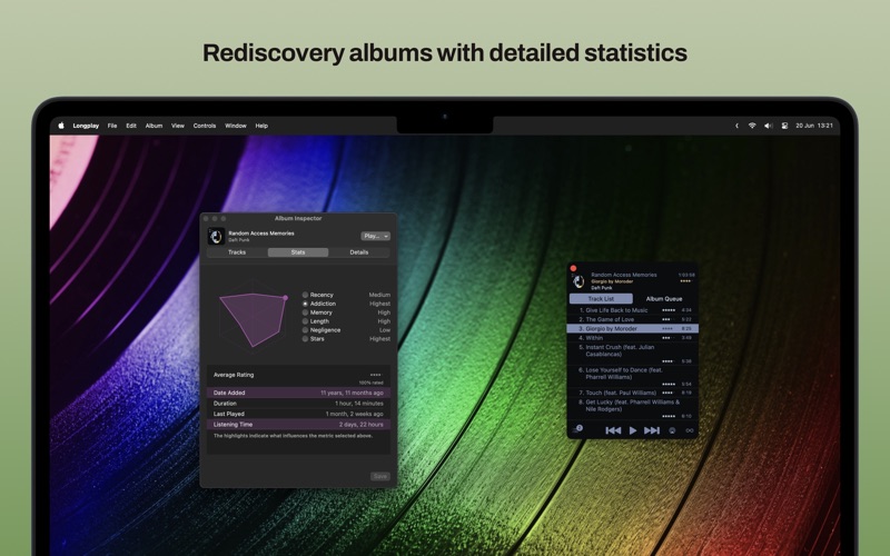 Longplay: Album Player Screenshot
