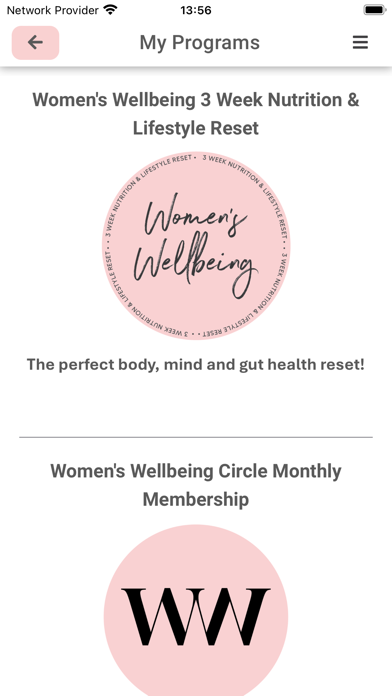 Women's Wellbeing Screenshot