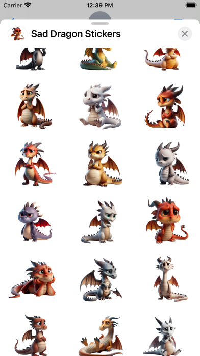 Screenshot #2 pour Sad Dragon Stickers