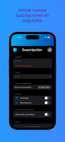 SubTracker screenshot