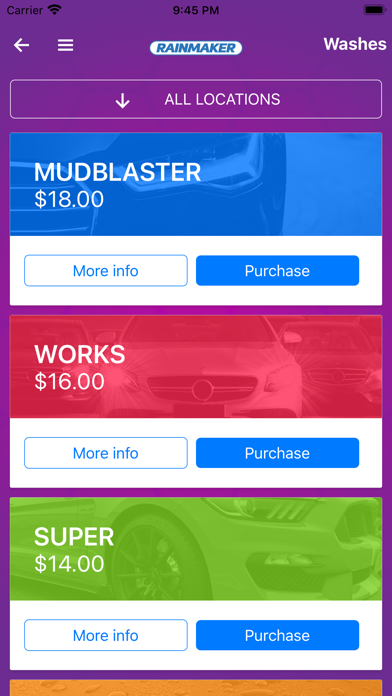 Rainmaker Touchless Carwash Screenshot