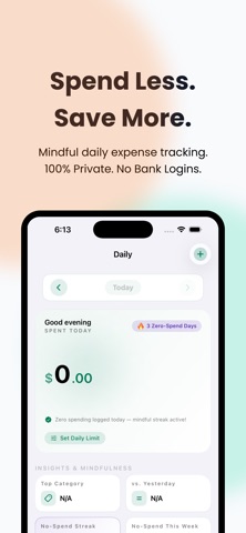 Spent Today: Expense Tracker iPhone screenshot