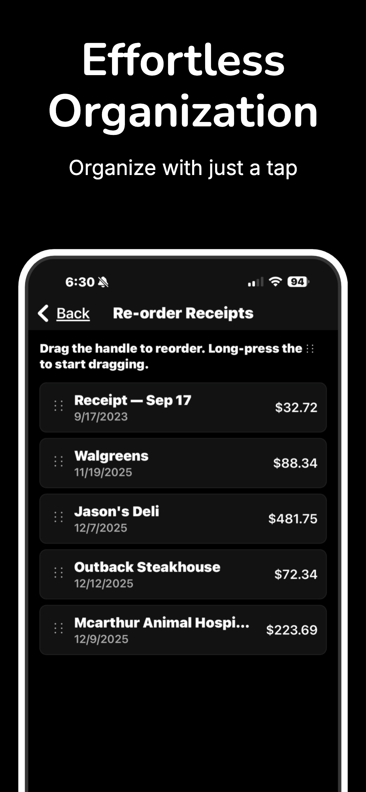 Fast Receipts screenshot 2