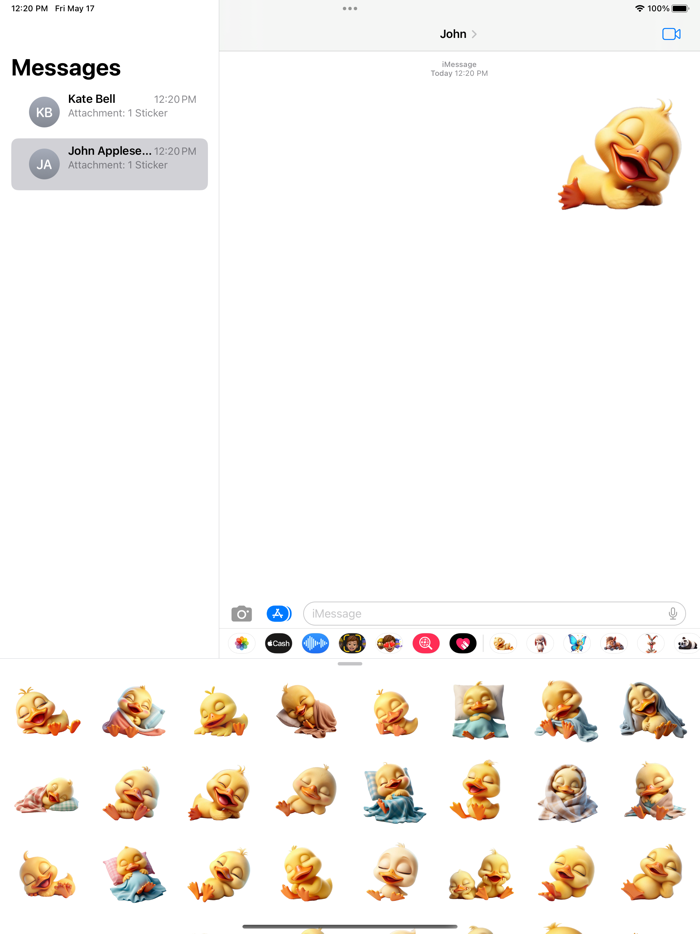 Sleeping Duckling Stickers