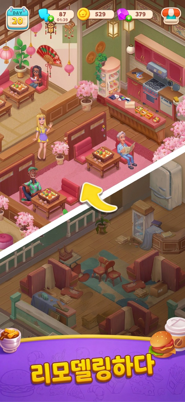 Merge Bistro™ Cook & Decor iOS Mod IPA screenshot 5 - iOS game interface