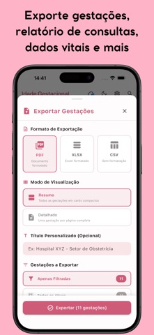 Idade Gestacional (do bebê) iPhone screenshot 10