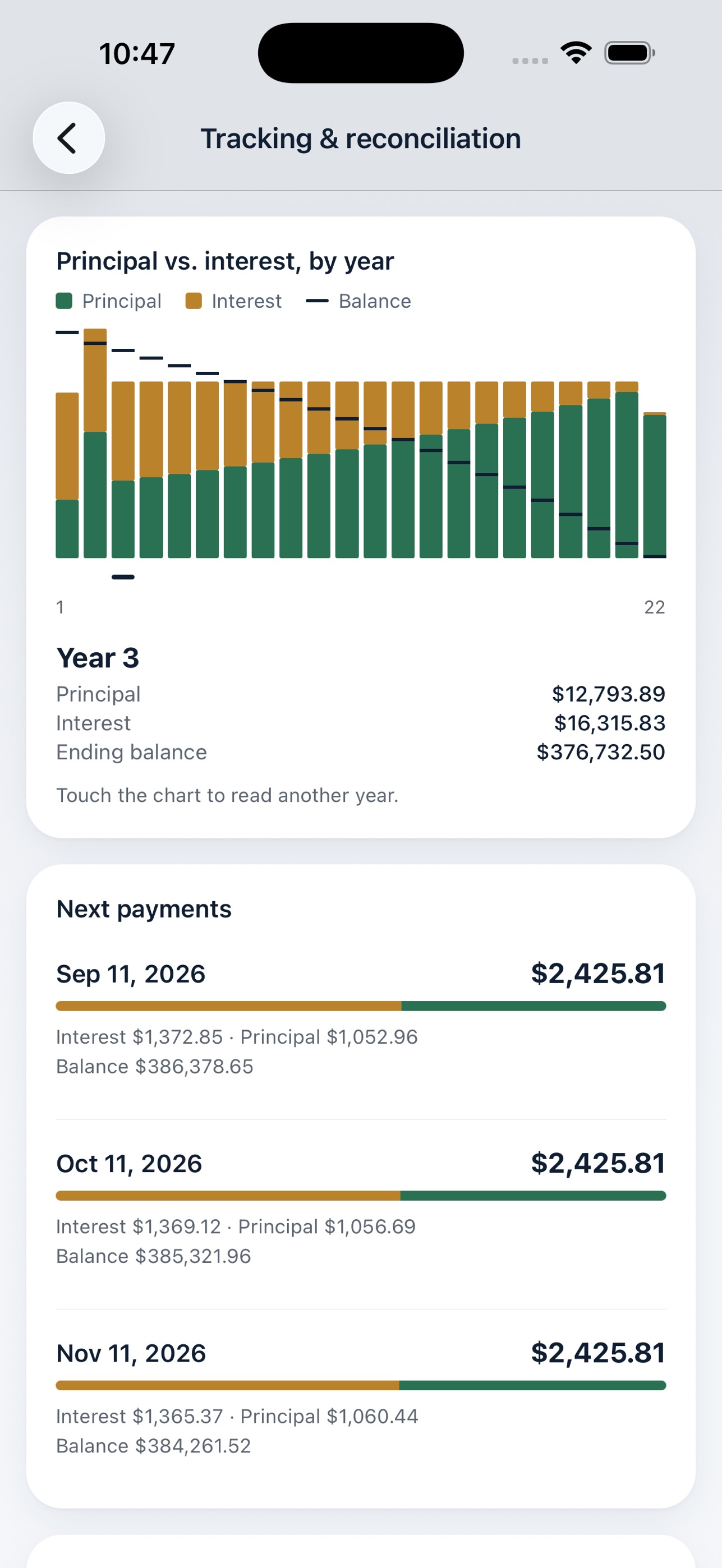 Screenshot 4 of LOONIELODGE MORTGAGE TRACKER