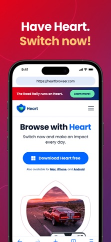 Heart – Browser That Does Good screenshot