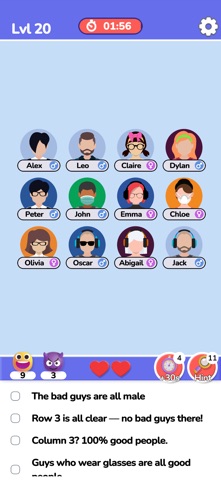 Clue Hunt - Logic Puzzle Game iPhone screenshot