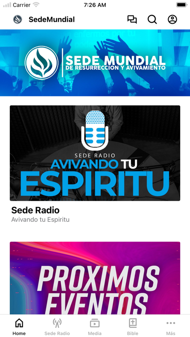 Sede Mundial app screenshot