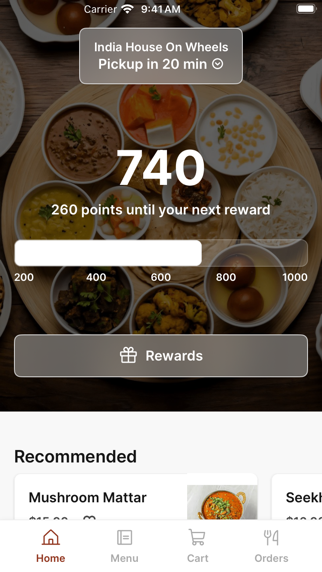 India House On Wheels iPhone screenshot 1 - Food & Drink app