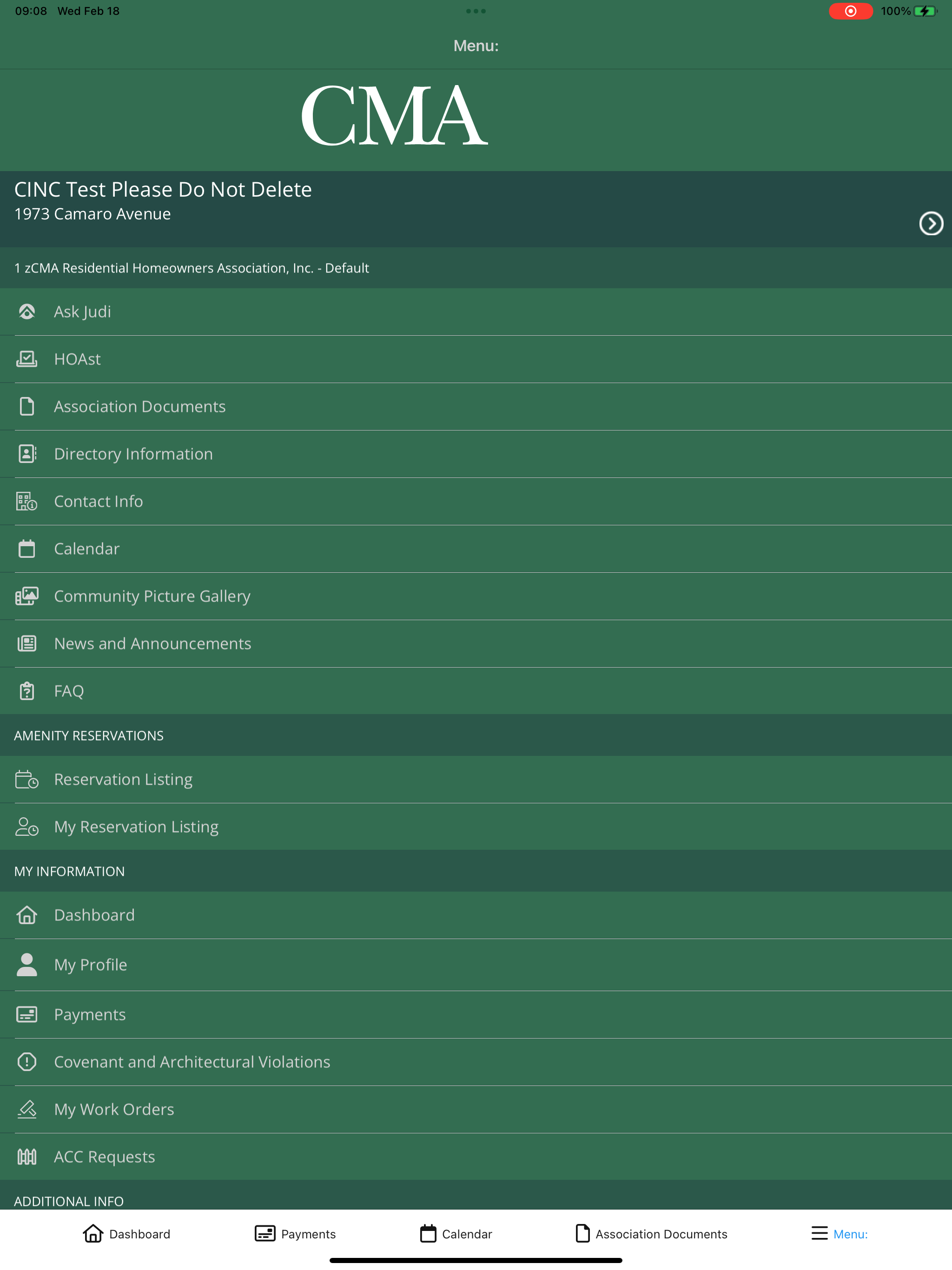 CMA Management App