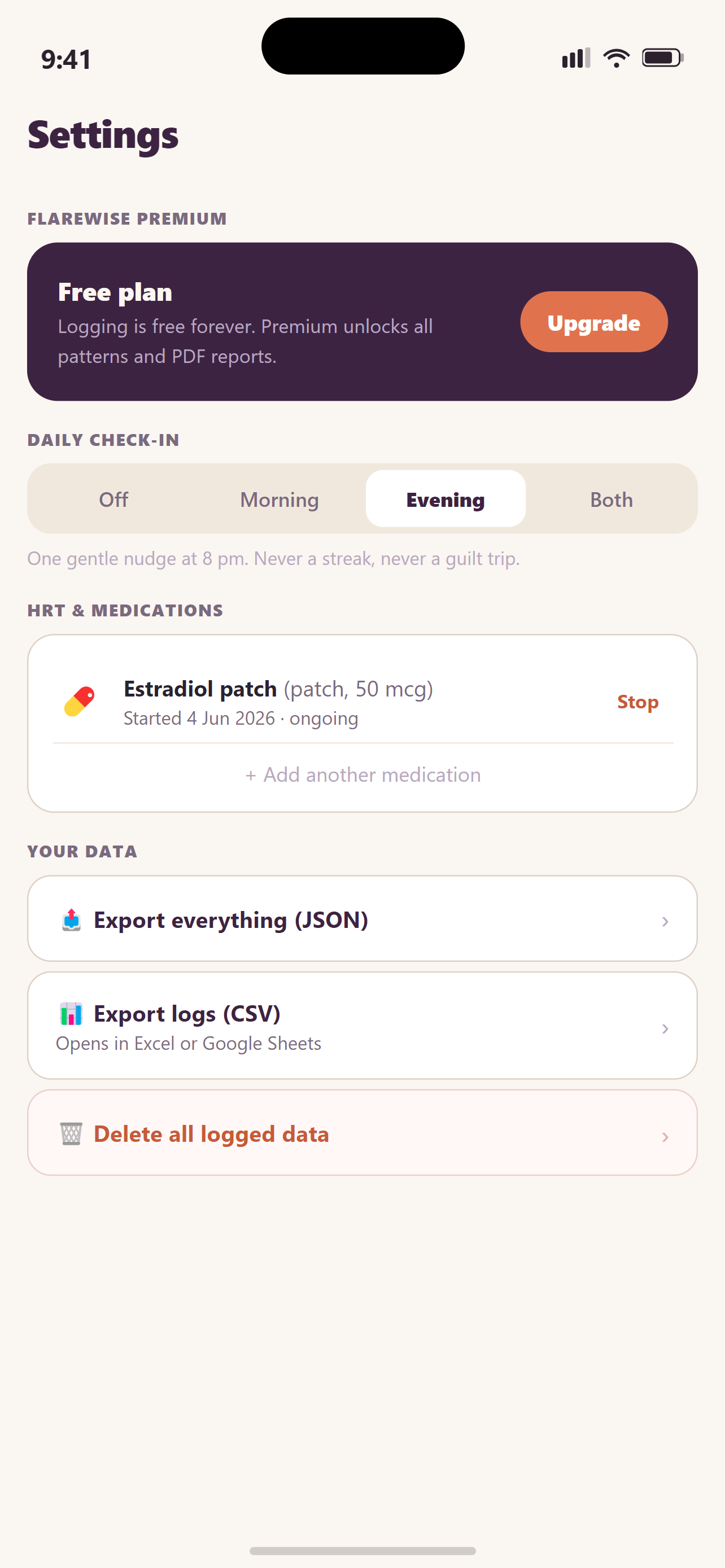Flarewise: Menopause Tracker screenshot 6