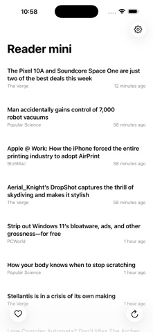 Reader mini - 24H News & RSS Screenshot 1 of 7