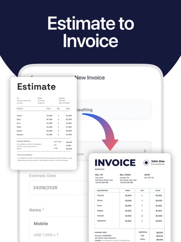 Invoice Maker – Estimate App iPad screenshot
