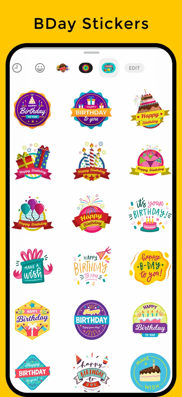 Screenshot #3 pour Happy B'Day Stickers
