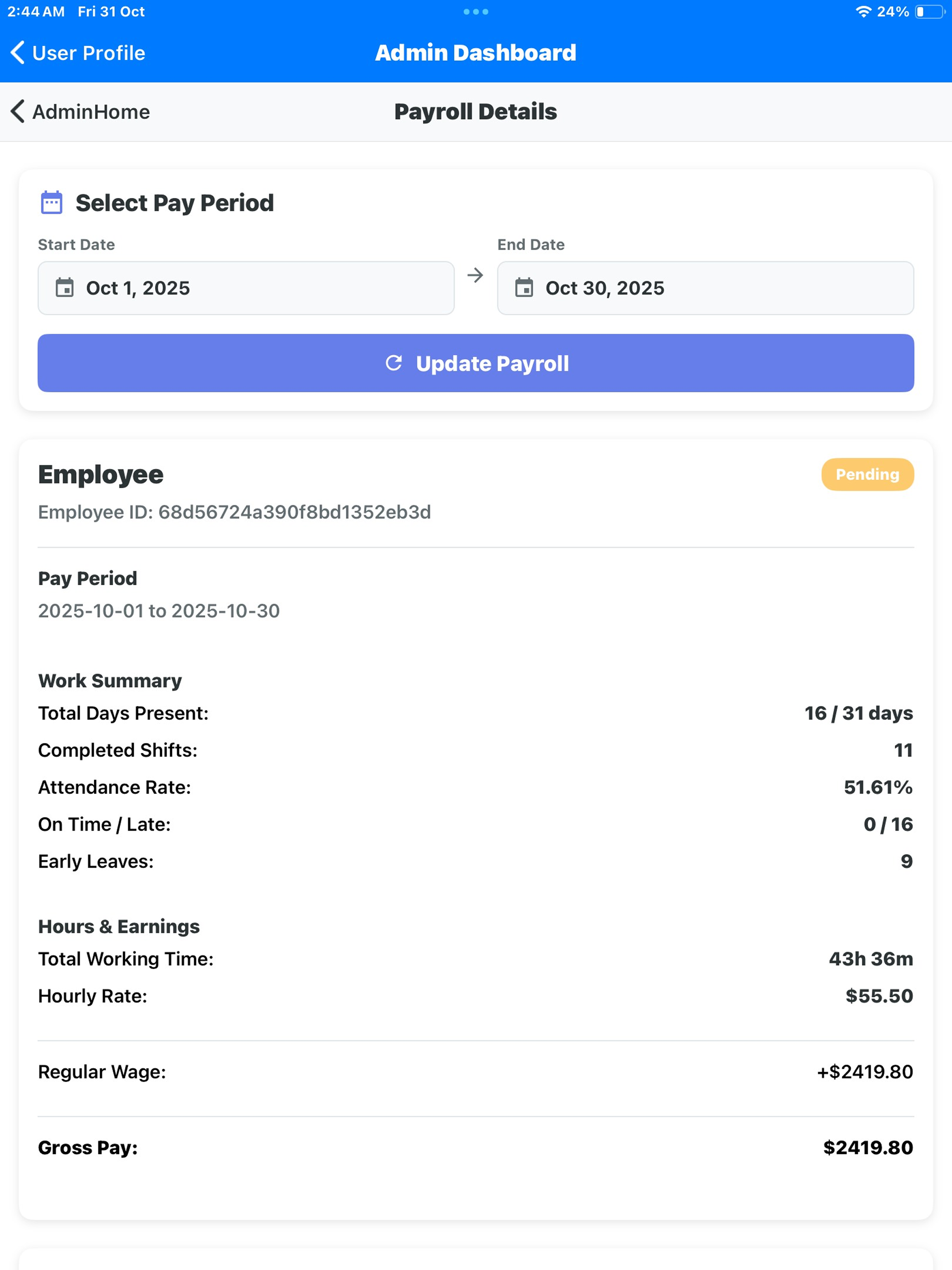 iMed Time Clock screenshot 17