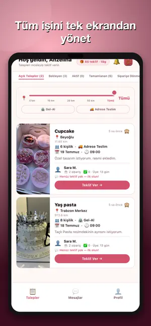 Pastacım Pro: Sipariş al screenshot 1