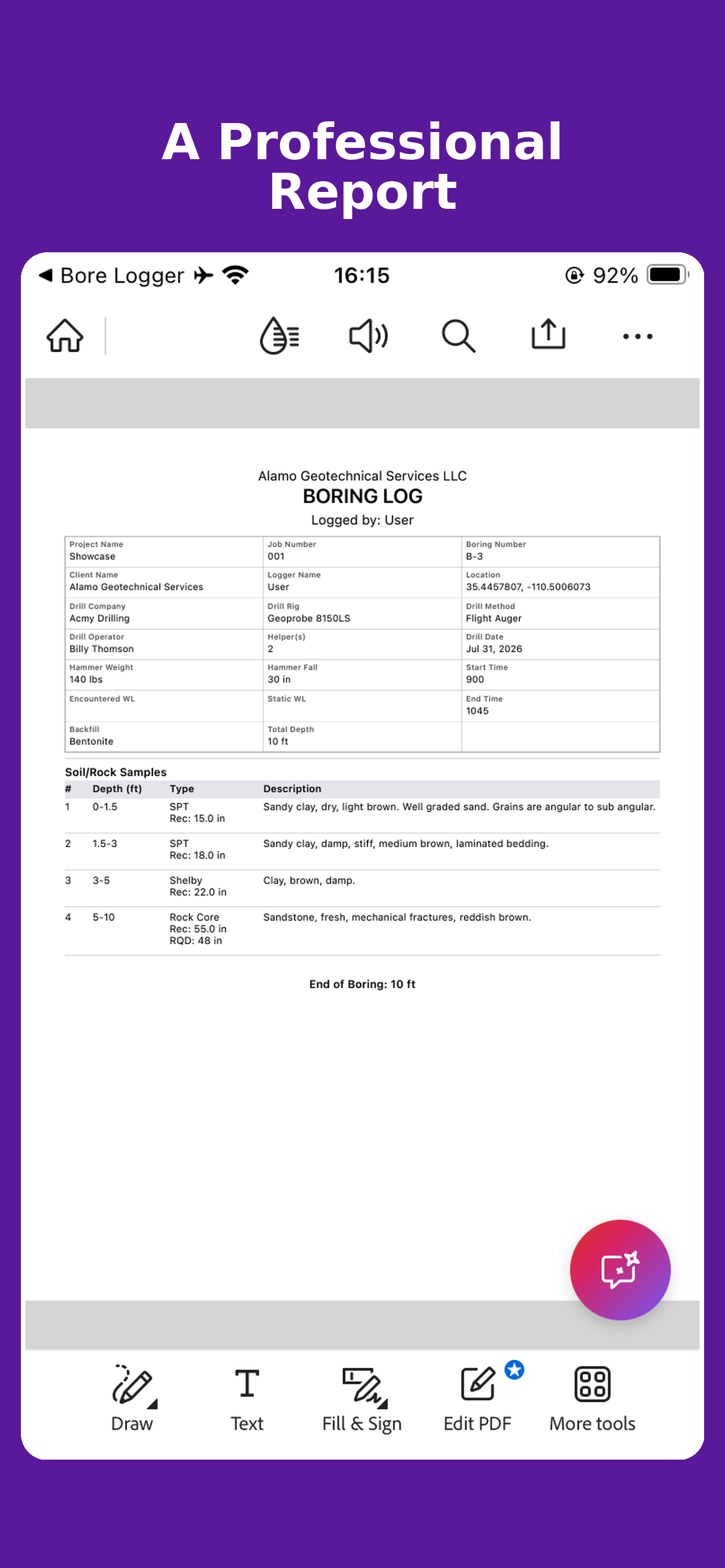 Bore Logger screenshot 8