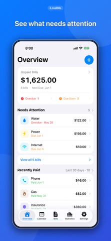 iLoveBills: Bill Tracker Screenshot 2 of 9